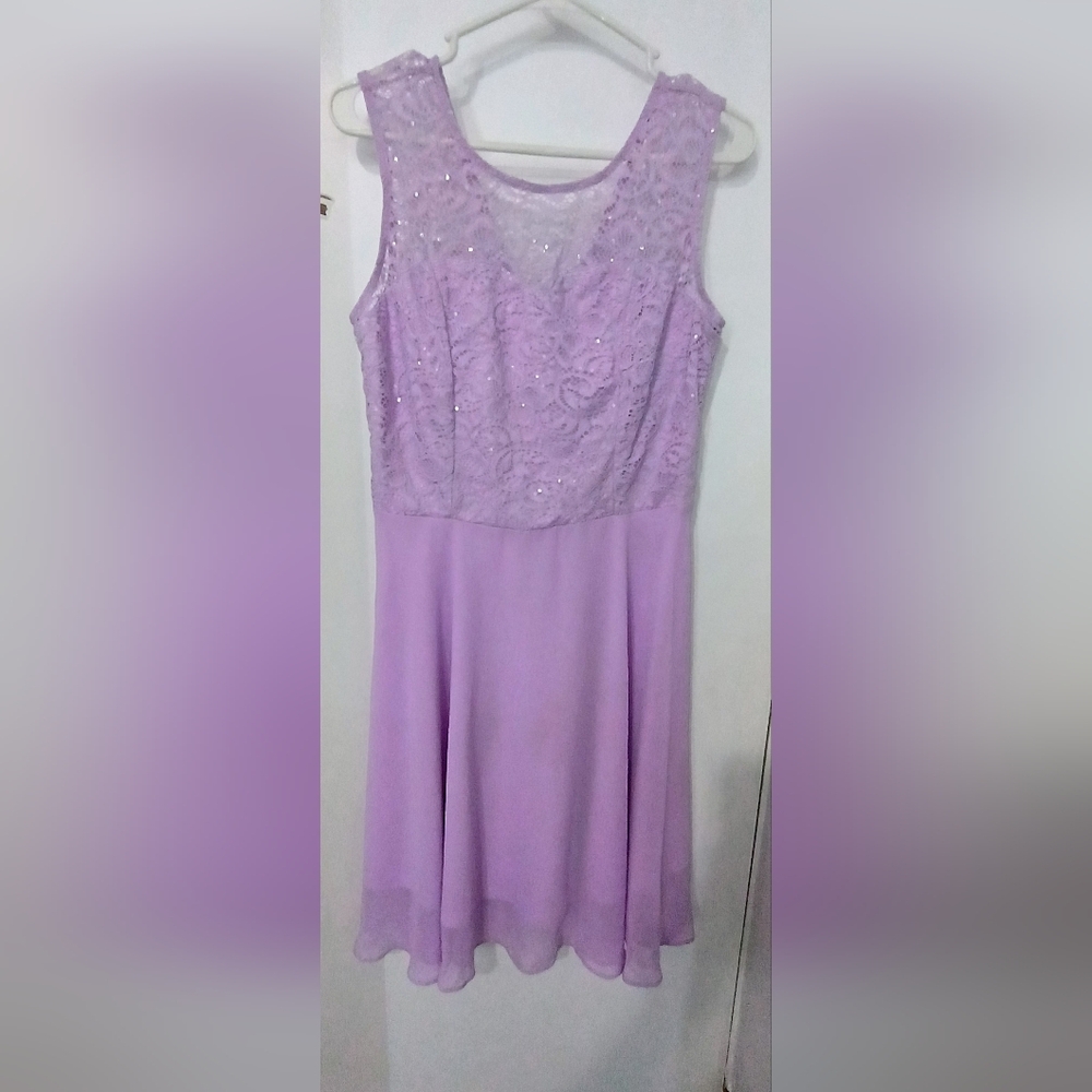 Berylove Elegant Lavender Sleeveless Dress